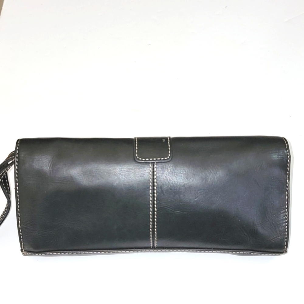 Apostrophe Black Leather Rectangular Wristlet - image 3